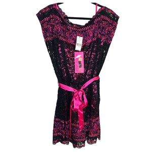 Betsey Johnson New York NWT! Vintage embroidered lace dress, gorgeous! Size 10 +